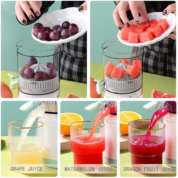 Cordless Electric Citrus Juicer – USB Rechargeable, 360° Rotation for Lemons & Oranges